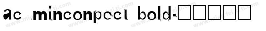 acuminconpect bold字体转换